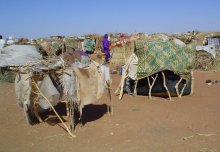 Campo de refugiados no sul de Darfur