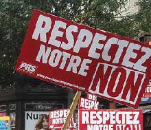 "Respeitem o nosso não" - França