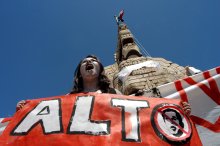 Mérida (México), protesto contra Bush - Foto da Lusa