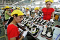 Trabalhadoras de uma fábrica da Nike no Vietname