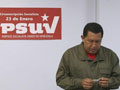 Hugo Chávez numa acção do PSUV, o seu partido