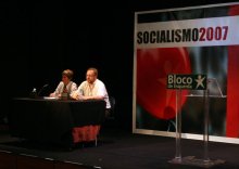 Mariana Aiveca e Luís Fazenda na sessão sobre Flexissegurança