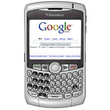 Um Blackberry com o Google no ecrã