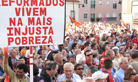 Manifestação da CGTP. Foto de Paulete Matos