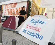 Protesto de bolseiros em 28 de Junho - Foto de Paulete Matos