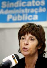 Ana Avoila, coordenadora da Frente Comum. Foto Lusa