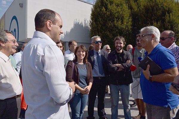 Catarina Martins e José Soeiro com trabalhadores da STCP e Metro do Porto.