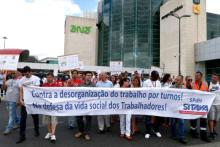 Marcha dos trabalhadores da Groundforce no fim do mês passado. Foto António Cotrim/Lusa