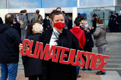 Marisa Matias em defesa da justiça climática. Outubro de 2020. Foto de Sérgio Aires.