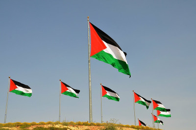 Bandeiras palestinianas. Foto de scottgunn/Flickr.
