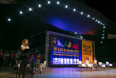 Plenária dos movimentos sociais do Forum Social Mundial, em 2016, em Porto Alegre. Foto: Guilherme Santos/Sul21
