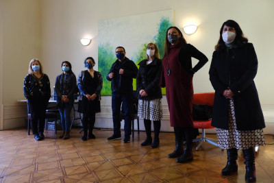 Marisa Matias encontra-se com associações de combate à violência doméstica e no namoro. Novembro de 2020. Foto de Ana Mendes.