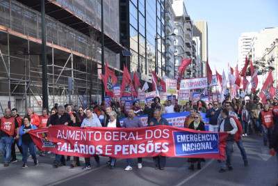 CGTP em manifestação. Foto da CGTP.