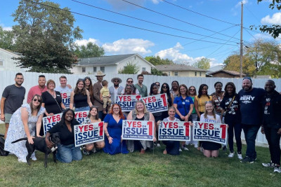 campanha pelo Sim no referendo no Ohio à proteção do direito ao aborto