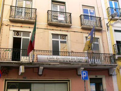 Fachada do do Clube Recreativo dos Anjos.