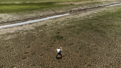 Seca na região amazónica. Foto de Raphael Alves/EPA/Lusa.