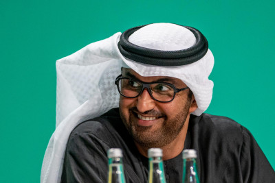 Sultão Ahmed Al Jaber, presidente da COP 28. Foto de MARTIN DIVISEK/EPA/Lusa.