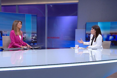 Mariana Mortágua entrevistada na SIC-Notícias