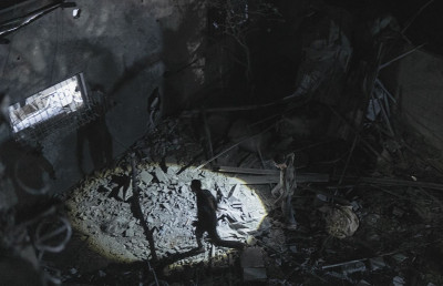 Destruição em Gaza.