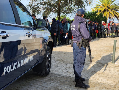 Megaoperação de prevenção criminal na zona da praia do Samouco.
