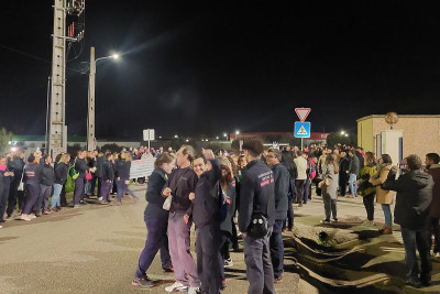 Trabalhadores da Hutchinson em luta. Foto da Fiequimetal.