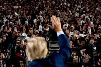 Donald Trump num comício