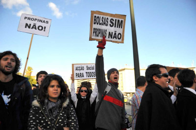 Manifestação estudantil em 2010.