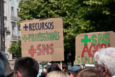 Manifestação em defesa do SNS