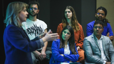 Catarina Martins e Mariana Mortágua na apresentação das propostas do Bloco para o clima.