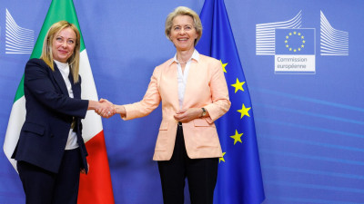 Giorgia Meloni e Ursula von der Leyen. 