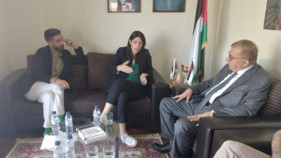 Encontro do Bloco com o chefe da missão diplomática da Palestina