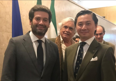 Vitório Cardoso com André Ventura e Pacheco de Amorim