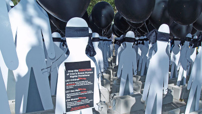 Protesto contra execuções no Irão.
