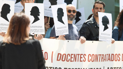 Manifestação de professores do ensino artístico