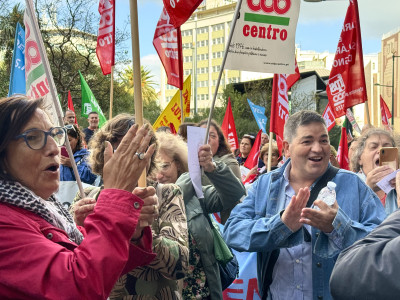 Trabalhadores da Função Pública na manifestação
