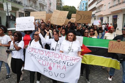 Manifestação por justiça em Moçambique.