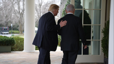 Trump e Netanyahu na Casa Branca em 2019