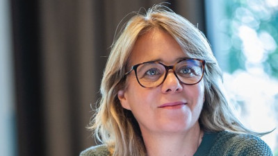 Catarina Martins em missão do Parlamento Europeu em Varsóvia.