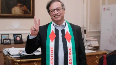Gustavo Petro solidário com a Palestina.