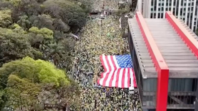 Manifestação pró-Bolsonaro na Avenida Paulista