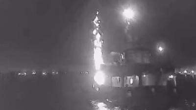 Captura de ecrã do ataque ao barco português da Flotilha.