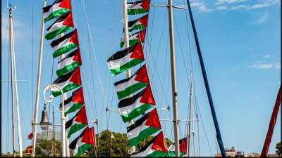 Barco da flotilha para Gaza.