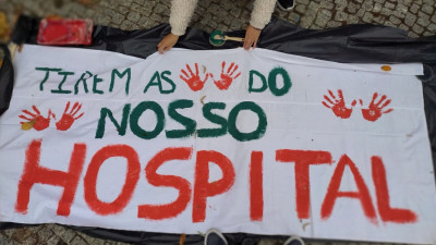 Ação de campanha do Bloco de Esquerda em defesa do Hospital de São João da Madeira