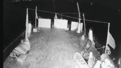Imagem da câmara de vigilância do Alma, o primeiro a ser intercetado peos militares israelitas