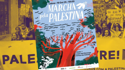 cartaz da Marcha pela Palestina
