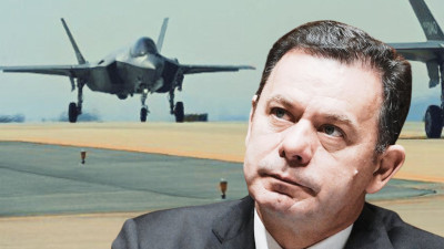 Luís Montenegro e os F-35 que passaram pela Base das Lajes com destino a Israel