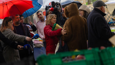 Catarina Martins na feira da Senhora da Hora