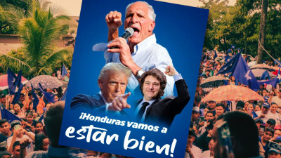 Cartaz publicado pelo candidato Nasry Asfura