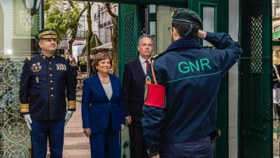 Ministra da Administraçao Interna e o secretário de Estado na cerimónia da GNR a 28 de janeiro.