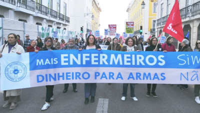 Manifestação de enfermeiros